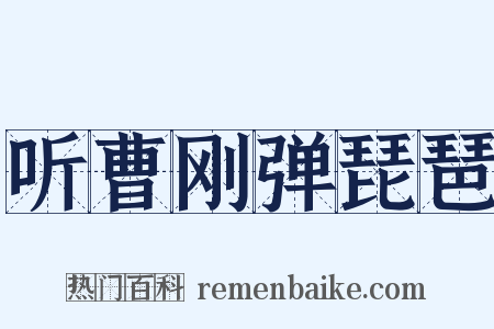 听曹刚弹琵琶是什么意思的图片